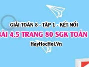 Bài 4.5 SGK Toán 8 tập 1 Kết nối tri thức